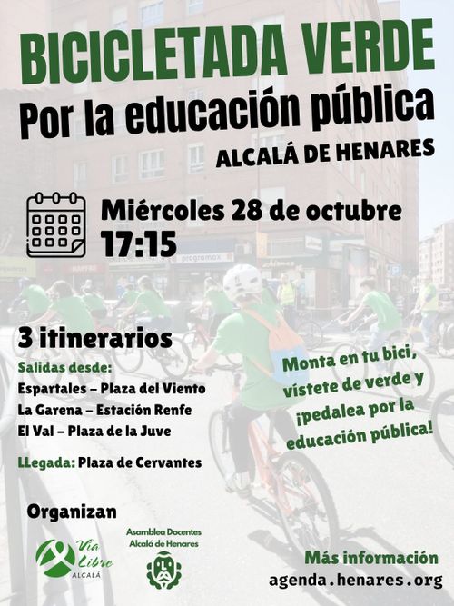 Bicicletada Verde por la Educación Pública