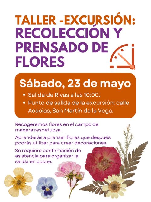 Taller-excursión recolección de flores | Intertiempo de Rivas 