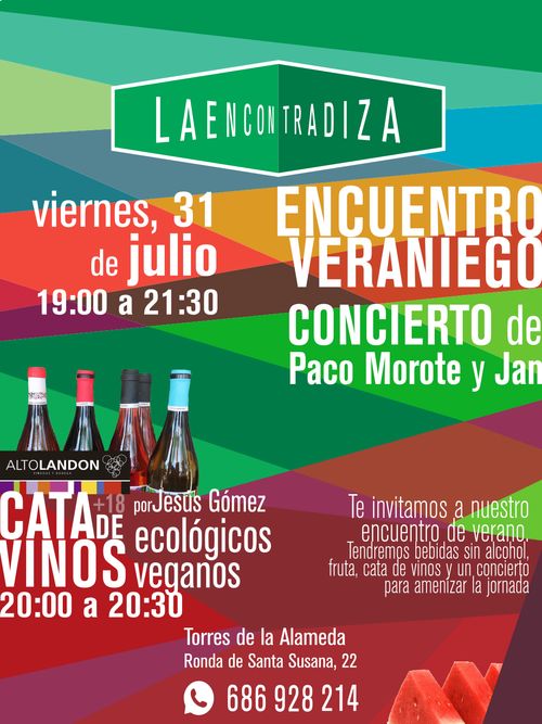 Encuentro Veraniego, Cata de Vinos AltoLandon y Concierto - La Encontradiza